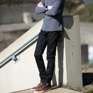 GUSTIN Men’s Jeans dark straight raw Faded Selvedge Raw Button 116699